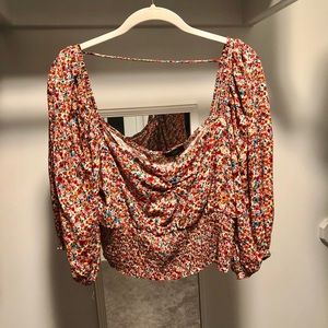 Smocked floral top